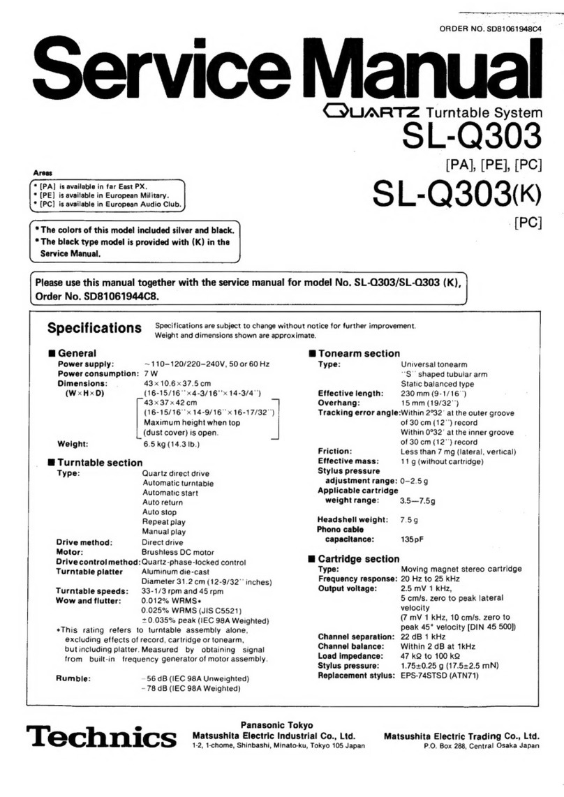 Technics SL-Q303 Service manual