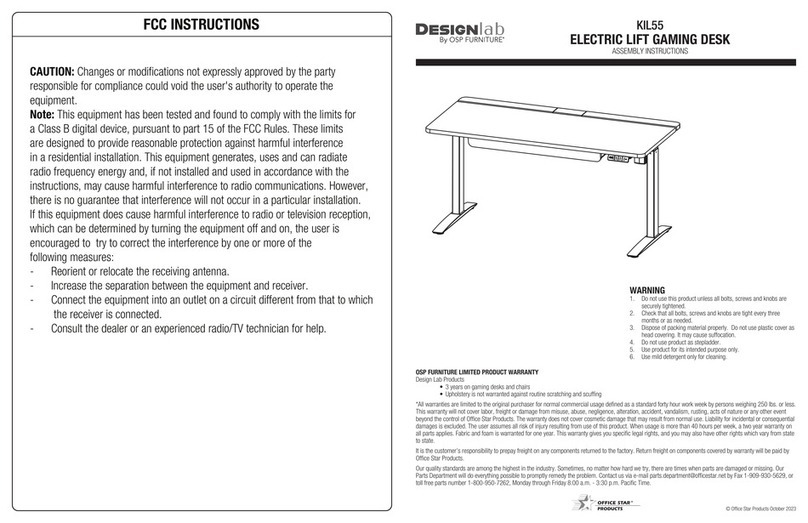 OSP furniture DESIGNlab KIL55 User manual