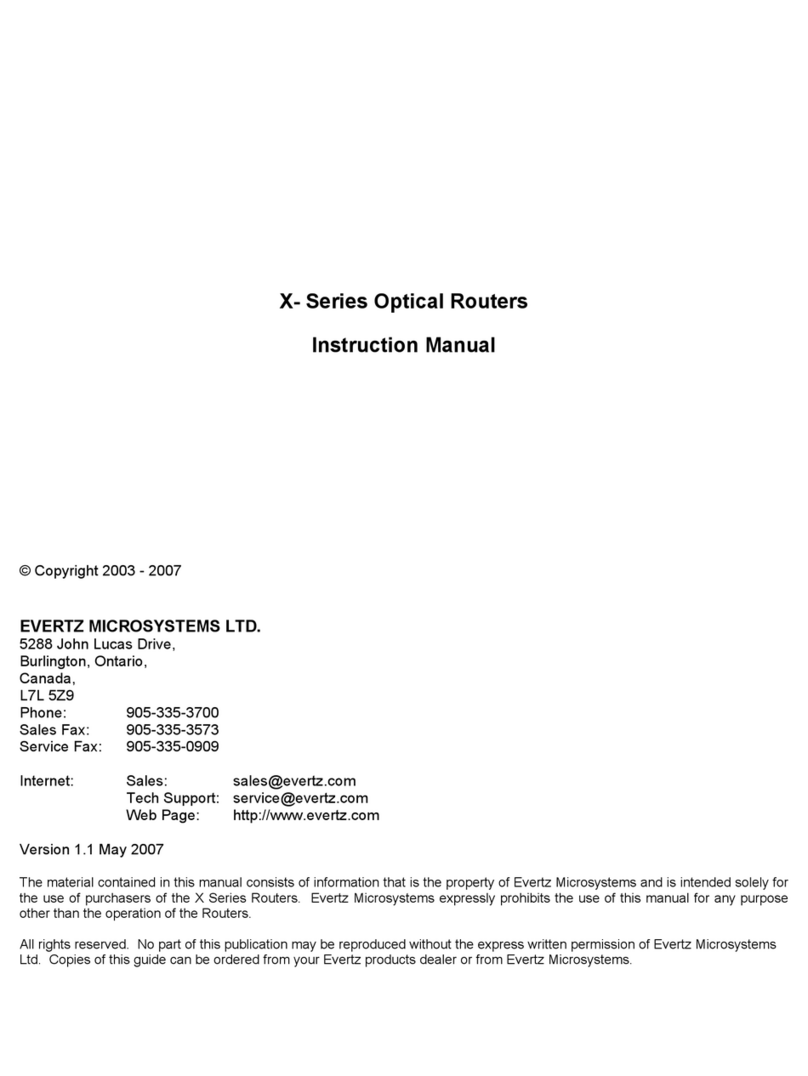 evertz X Series User manual evertz X Series User manual