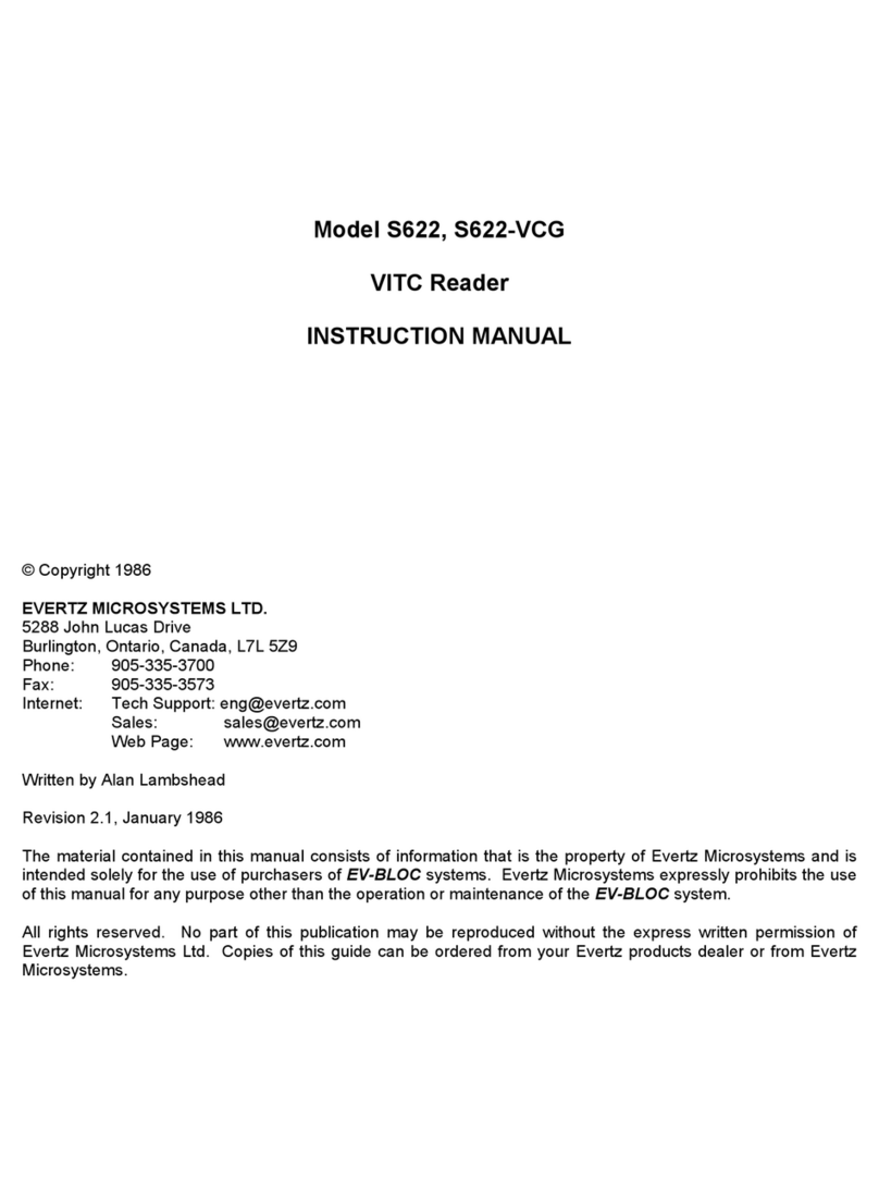 evertz S622 User manual