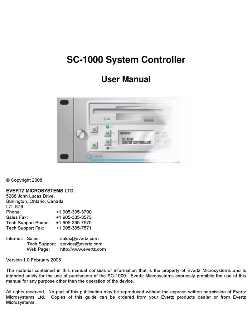evertz SC-1000 User manual