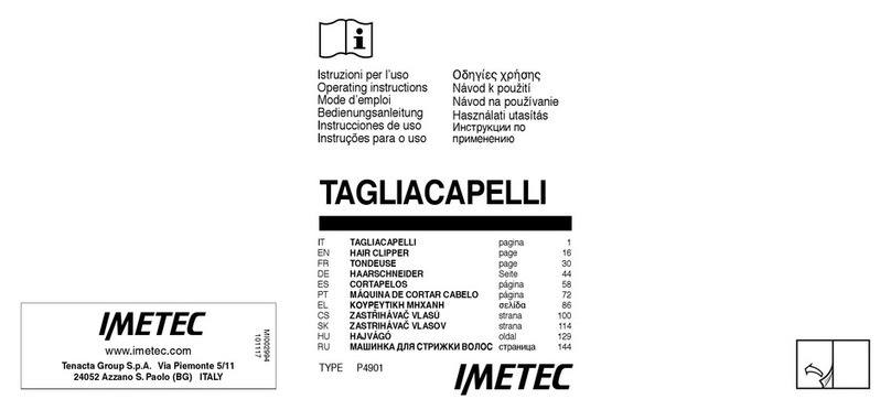 Imetec P4901 operating instructions