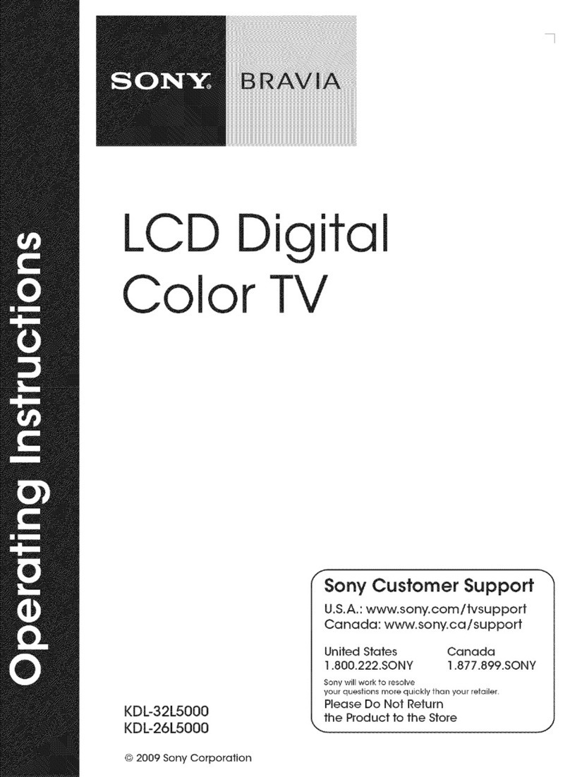Sony BRAVIA KDL-32L5000 User manual