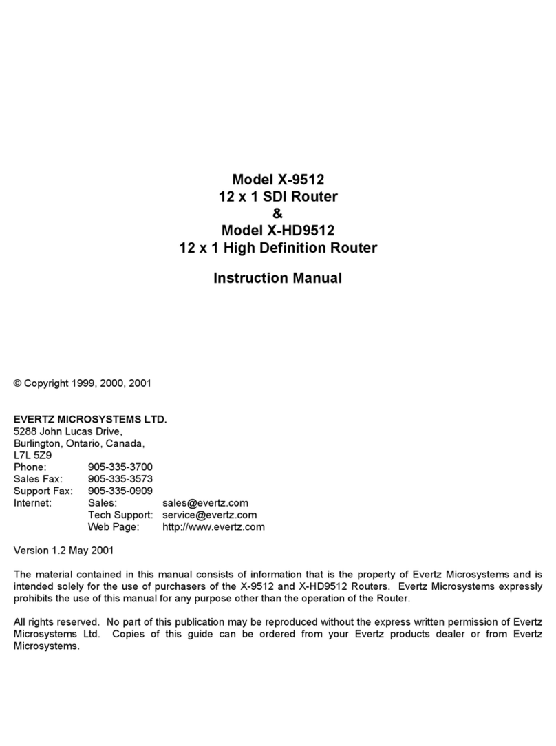 evertz X-9512 instruction manual