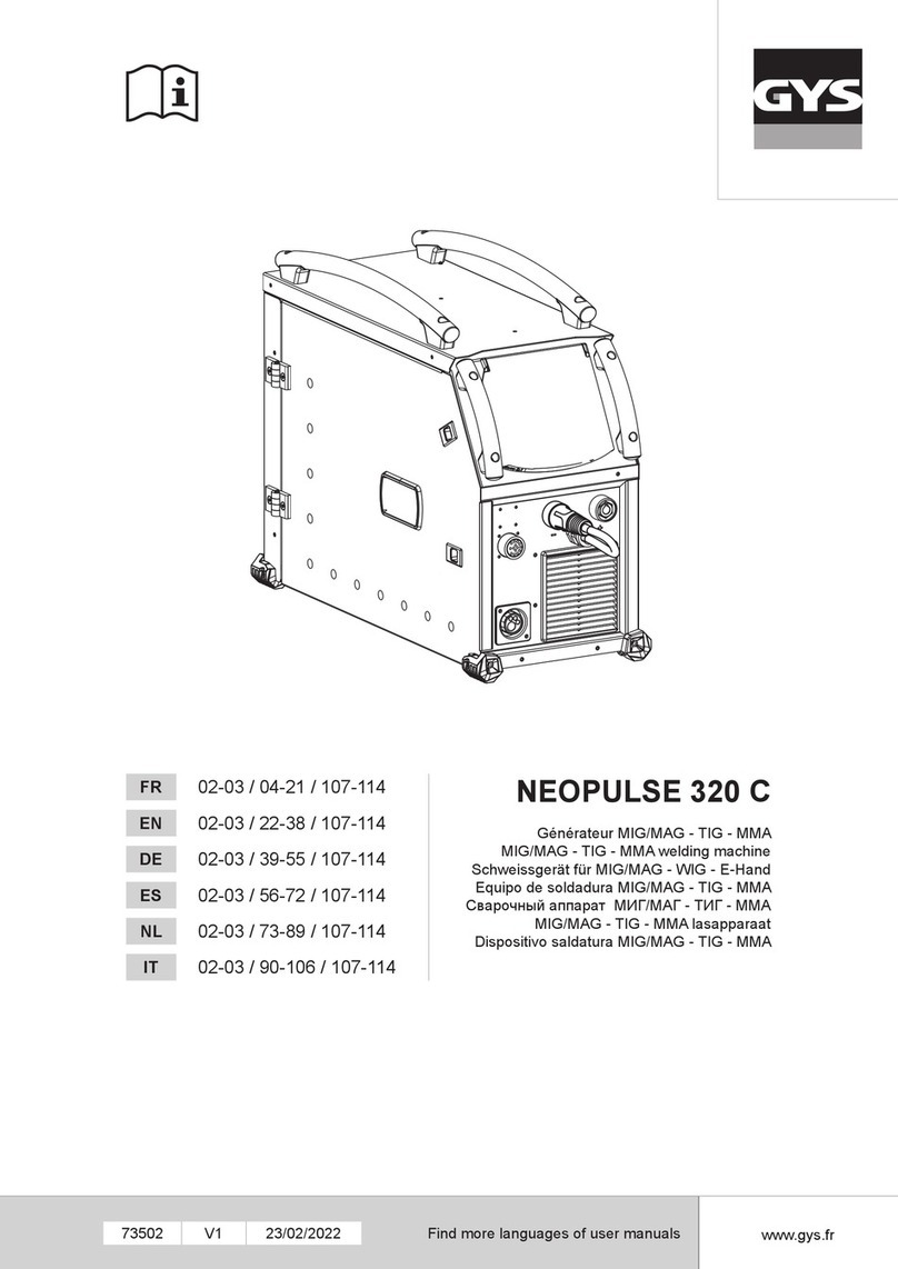 GYS NEOPULSE 320 C operating manual