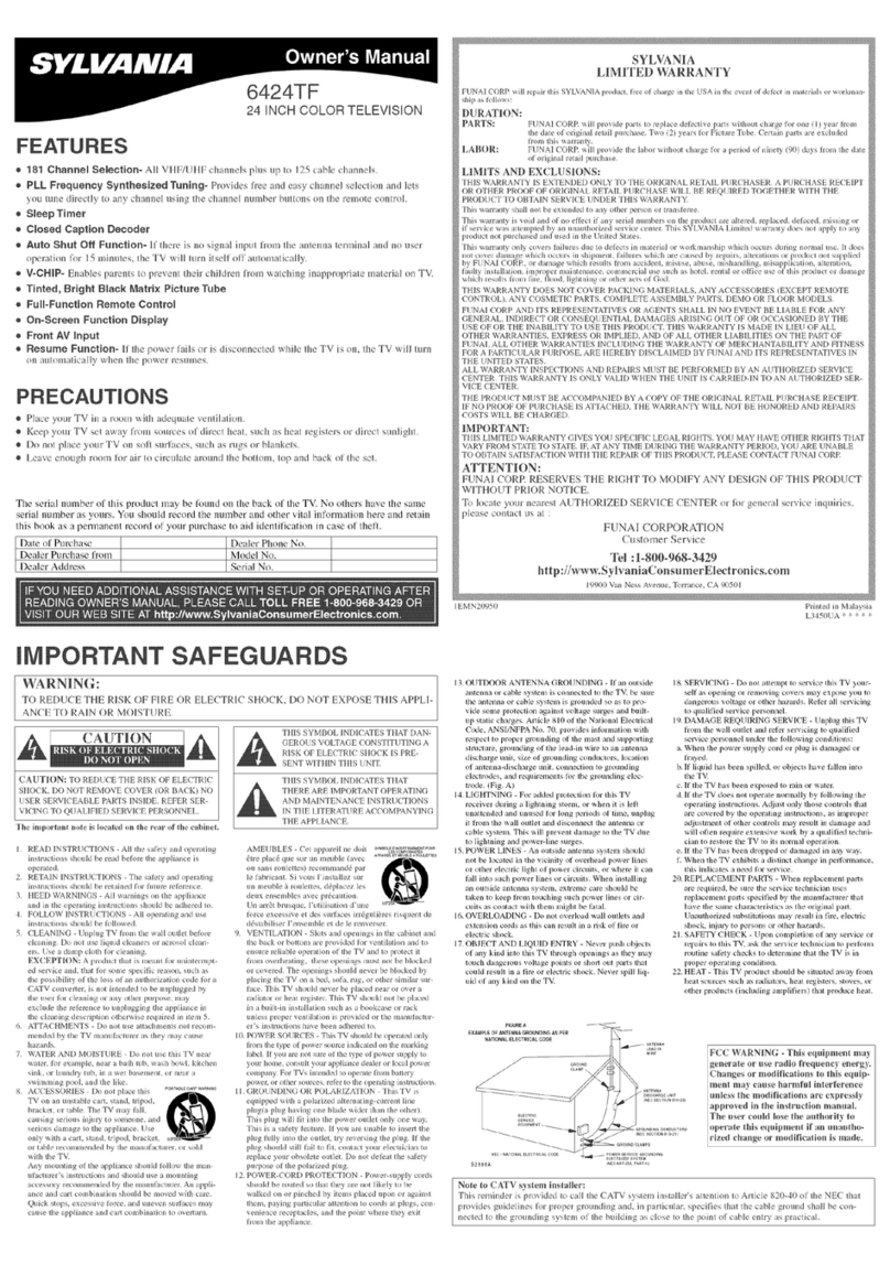 Sylvania 6424TF User manual