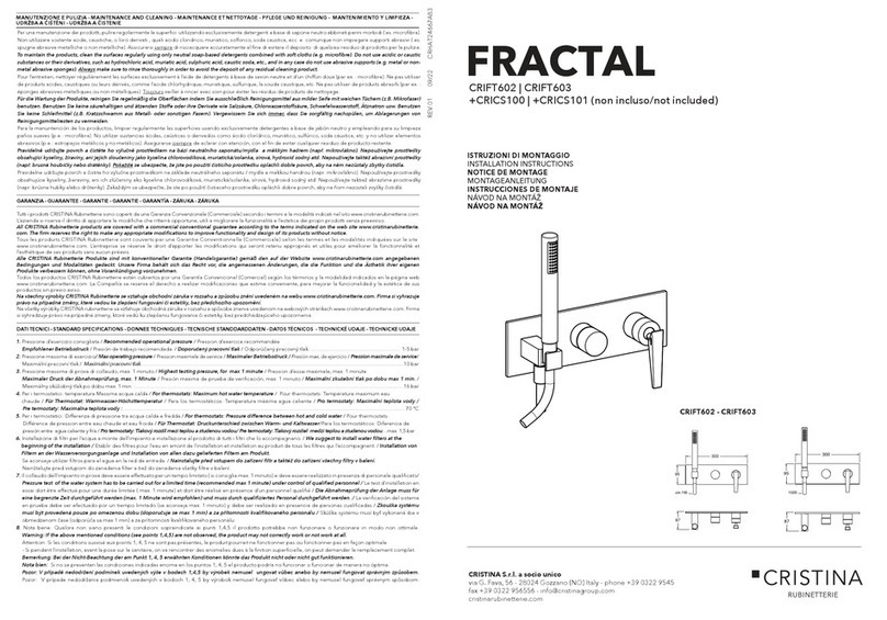 CRISTINA FRACTAL CRIFT602 installation instructions