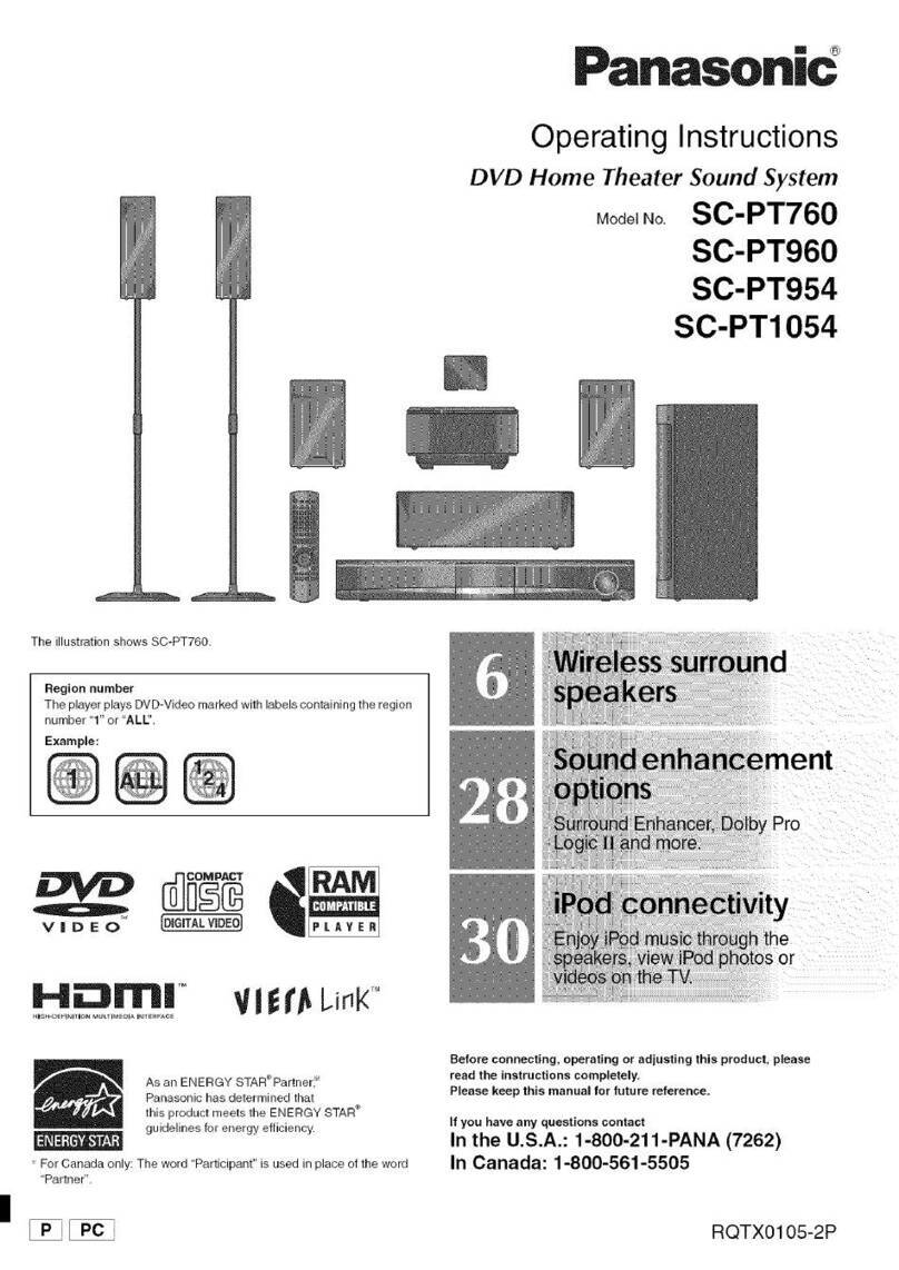 Panasonic SC-PT760 User manual
