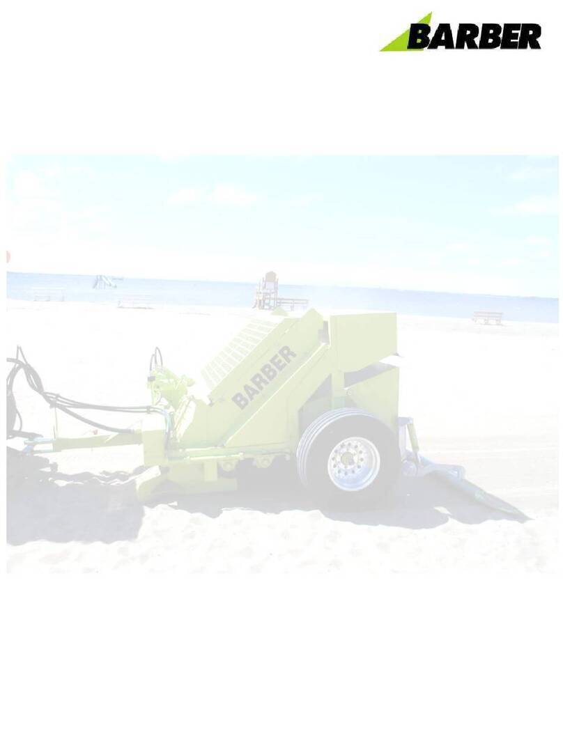 Barber SURF RAKE 400 Instruction & parts manual