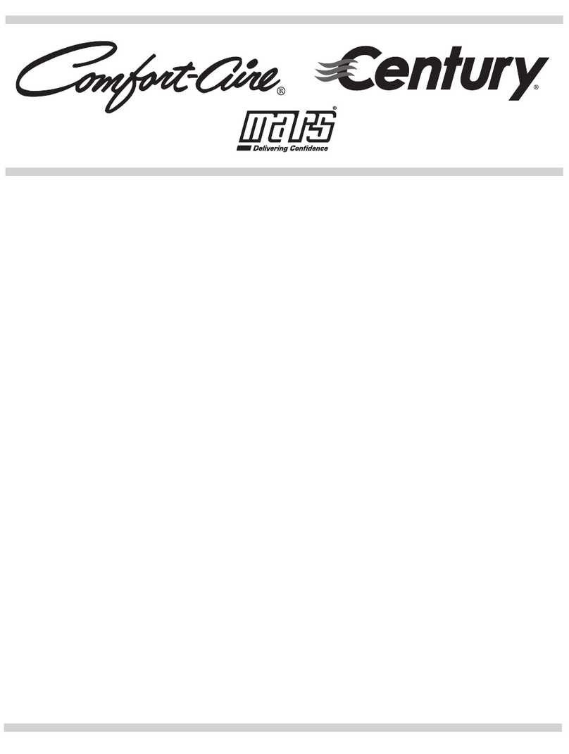 Mars Comfort-Aire Century PTTC12C-1 User manual