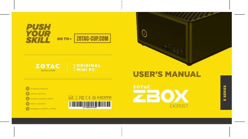 Zotac ZBOX EK3105T User manual