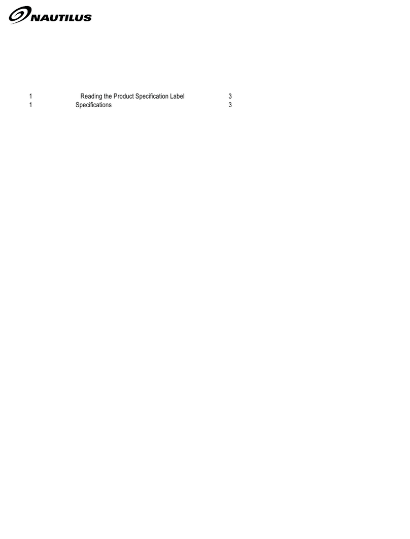 Nautilus U614 Service manual