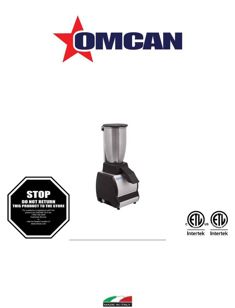Omcan IC-IT-0003 User manual