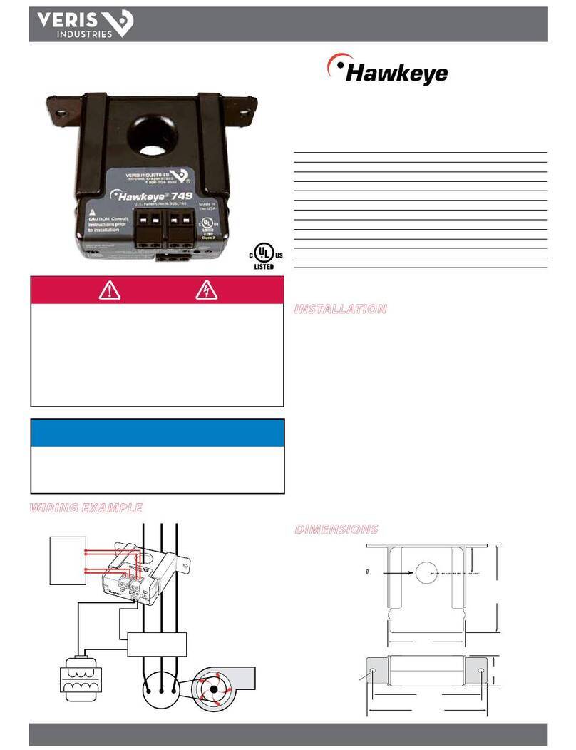 Veris Industries Hawkeye H749 installation guide