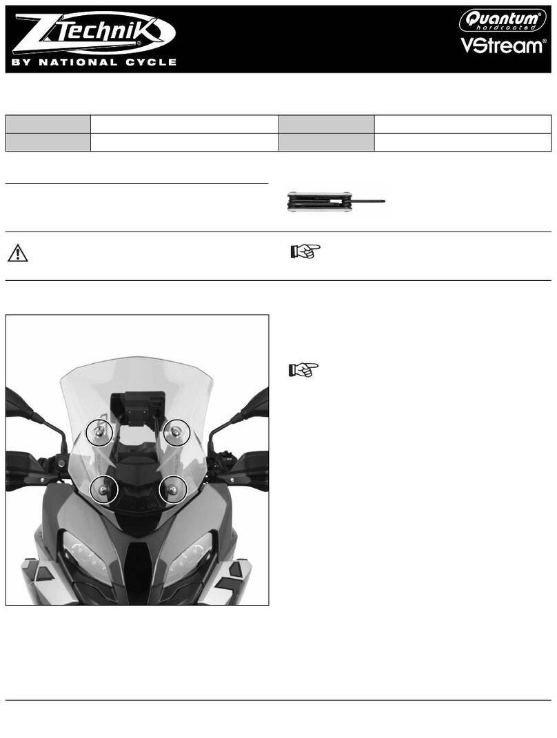 National Cycle Ztechnik Quantum Vstream Z2394 User manual