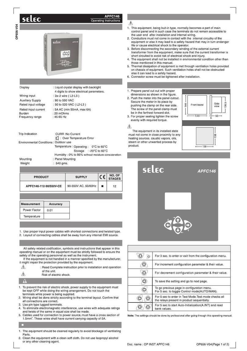 Selec APFC146 User manual