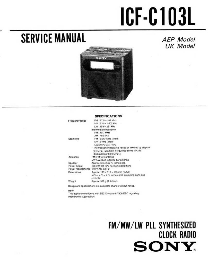 Sony ICF-C103L User manual