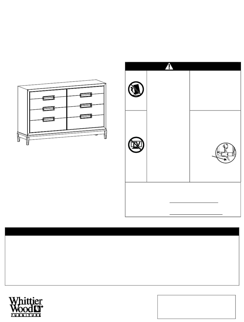 Whittier Wood Furniture Catalina 3314SAN Assembly instructions