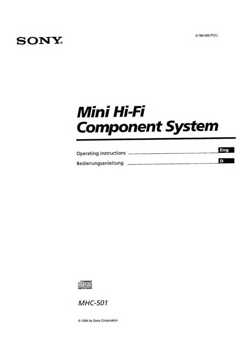 Sony MHC-501 operating instructions