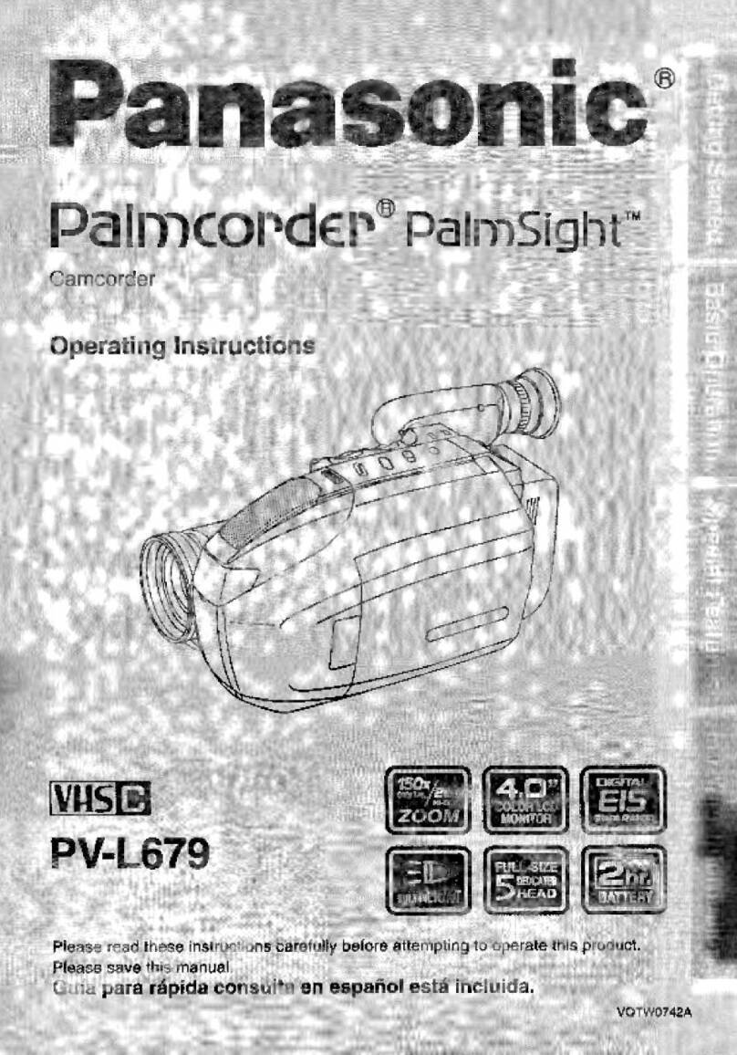 Panasonic Palmcorder PV-L679 operating instructions