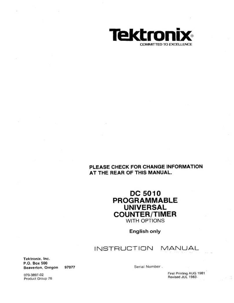 Tektronix DC5010 User manual
