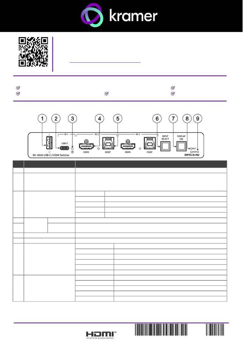Kramer SWT3-31-HU User manual