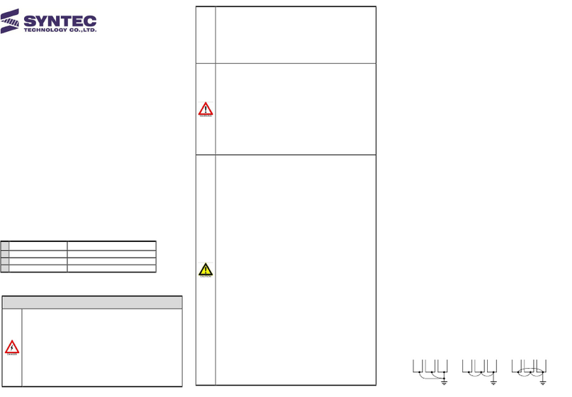 Syntec F31-FC-C Basic installation instructions
