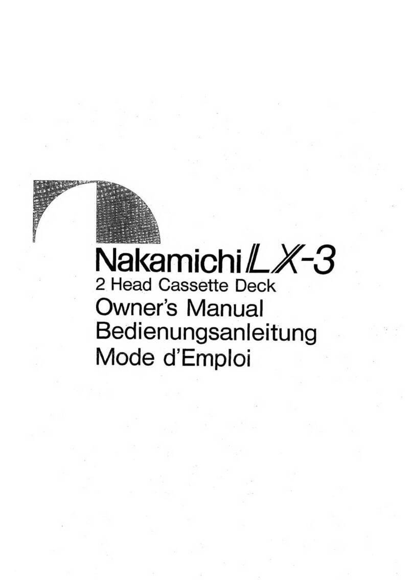 Nakamichi LX-3 owner's manual