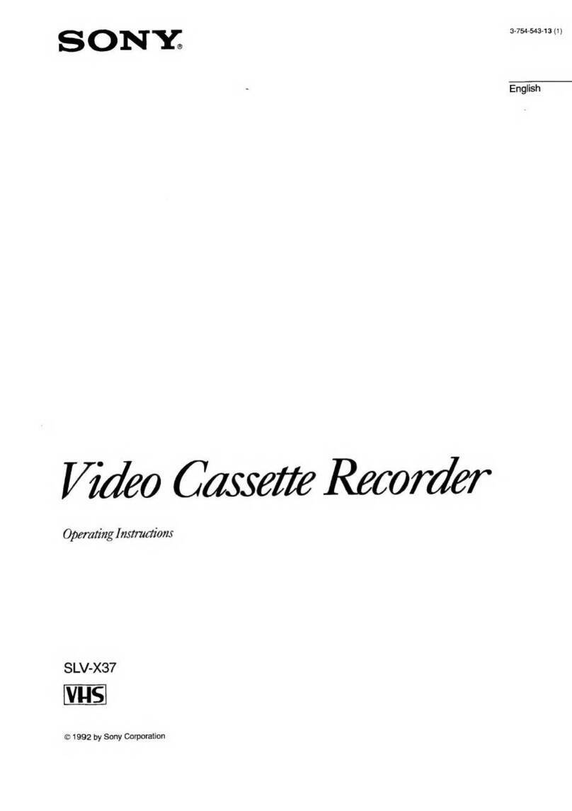 Sony SLV-X37 operating instructions