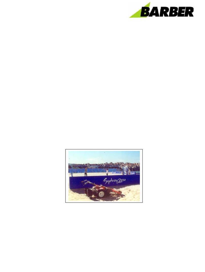 Barber SAND MAN 850 Instruction & parts manual Barber SAND MAN 850 Instruction & parts manual