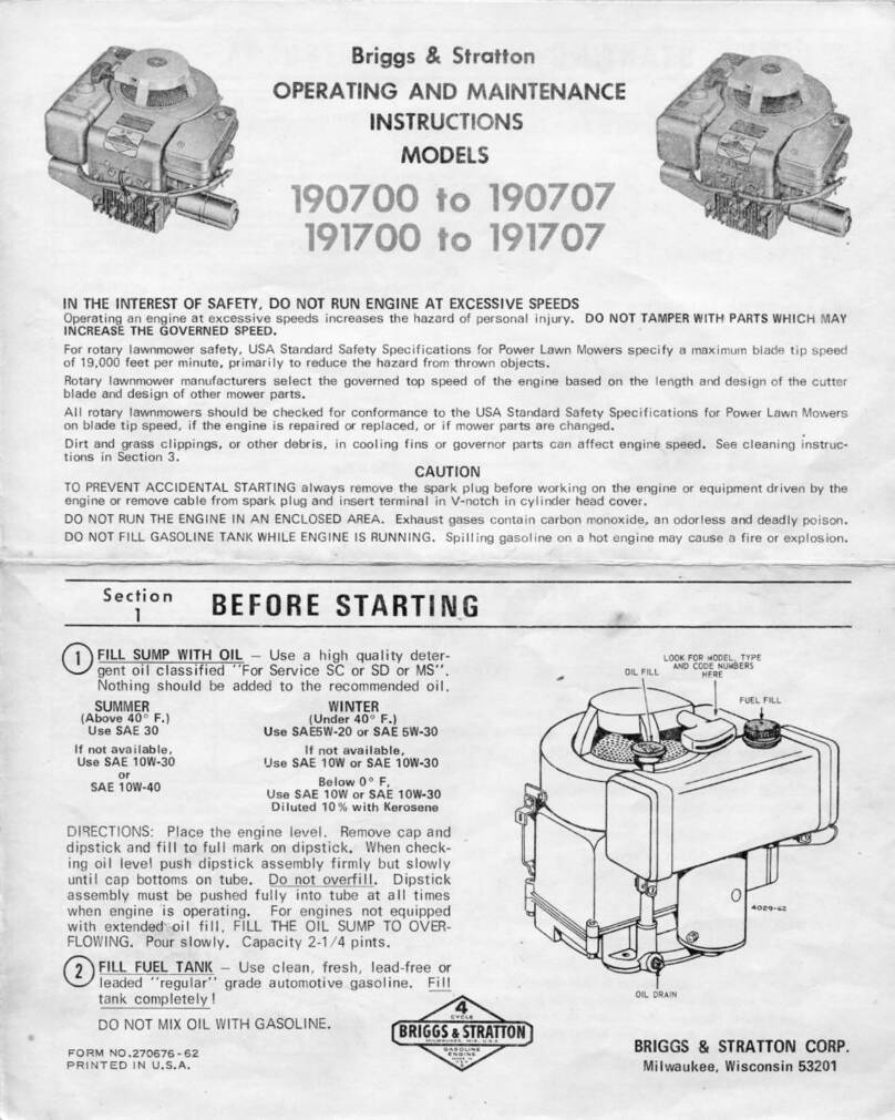 Briggs & Stratton 190700 Series Manual