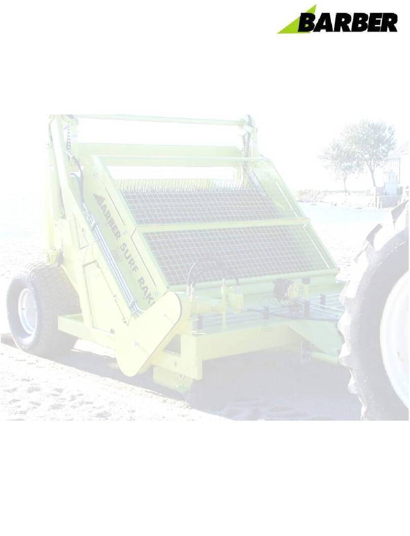 Barber SURF RAKE 600HD Instruction & parts manual