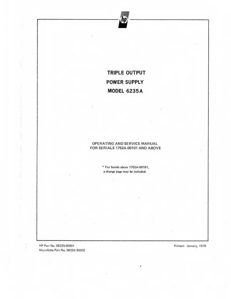 HP 6235A Operating and service manual