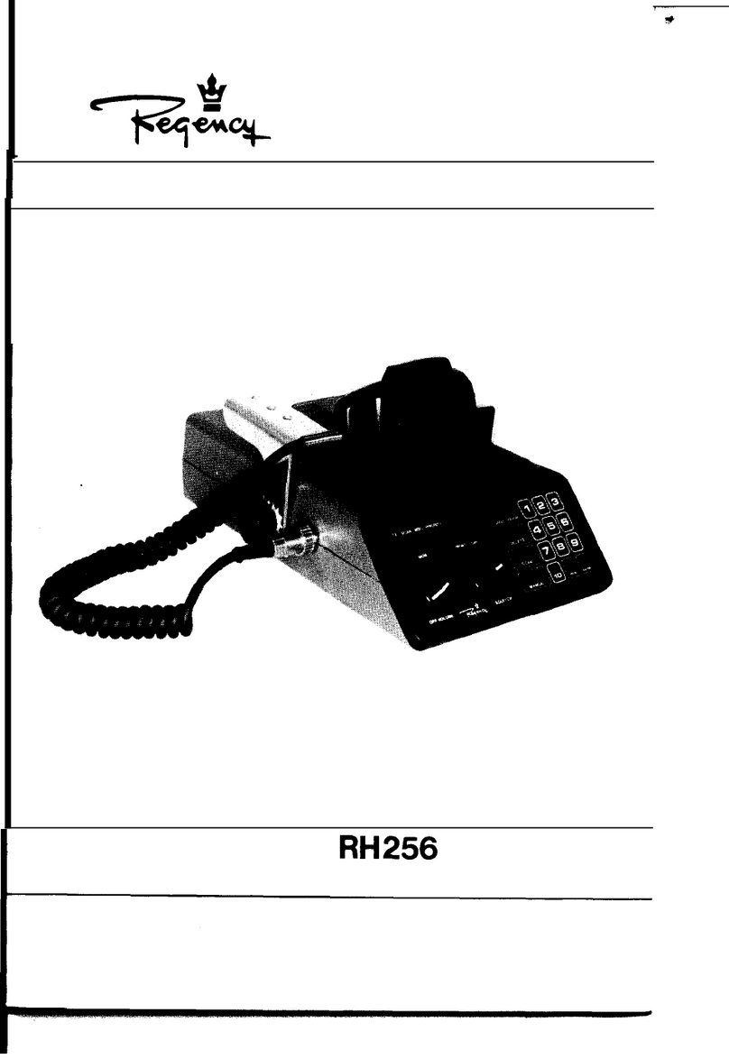 Regency RH256 instruction manual Regency RH256 instruction manual