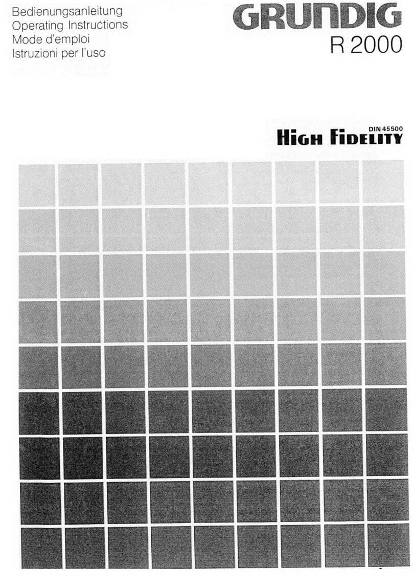 Grundig HIGH FIDELITY R 2000 User manual