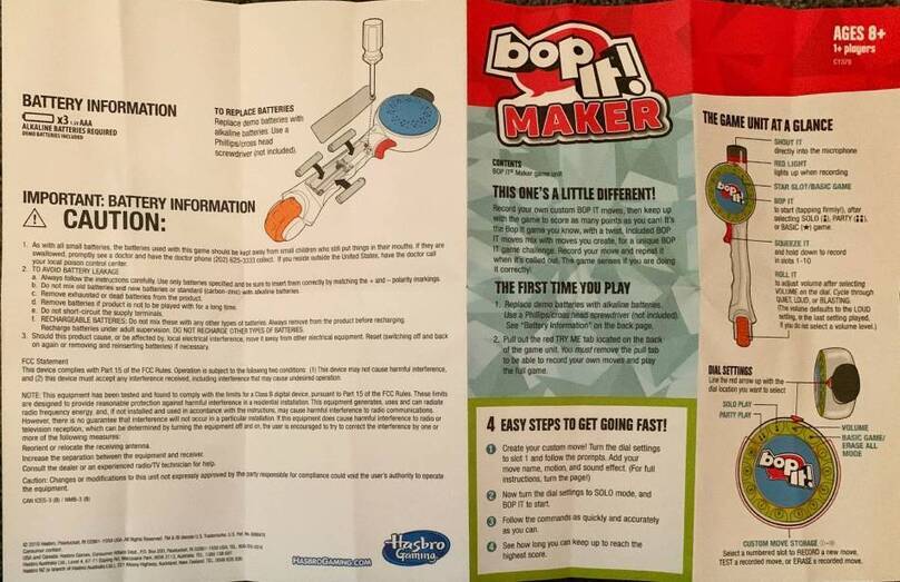 Hasbro Bop It! Maker User manual