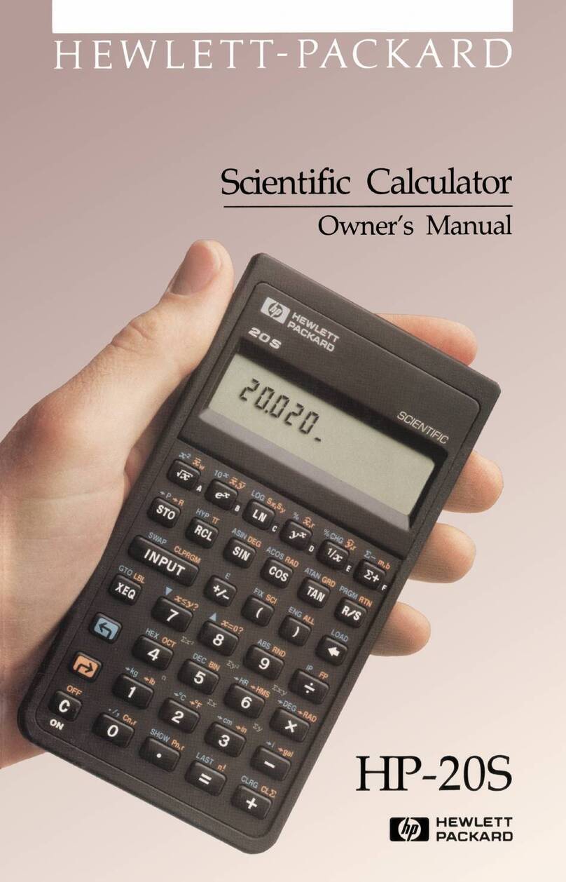 HP HP-20S User manual