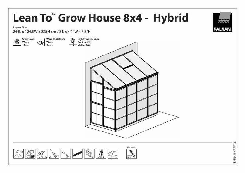 Palram Rean To Grow House 8x4 Hybrid User manual Palram Rean To Grow House 8x4 Hybrid User manual