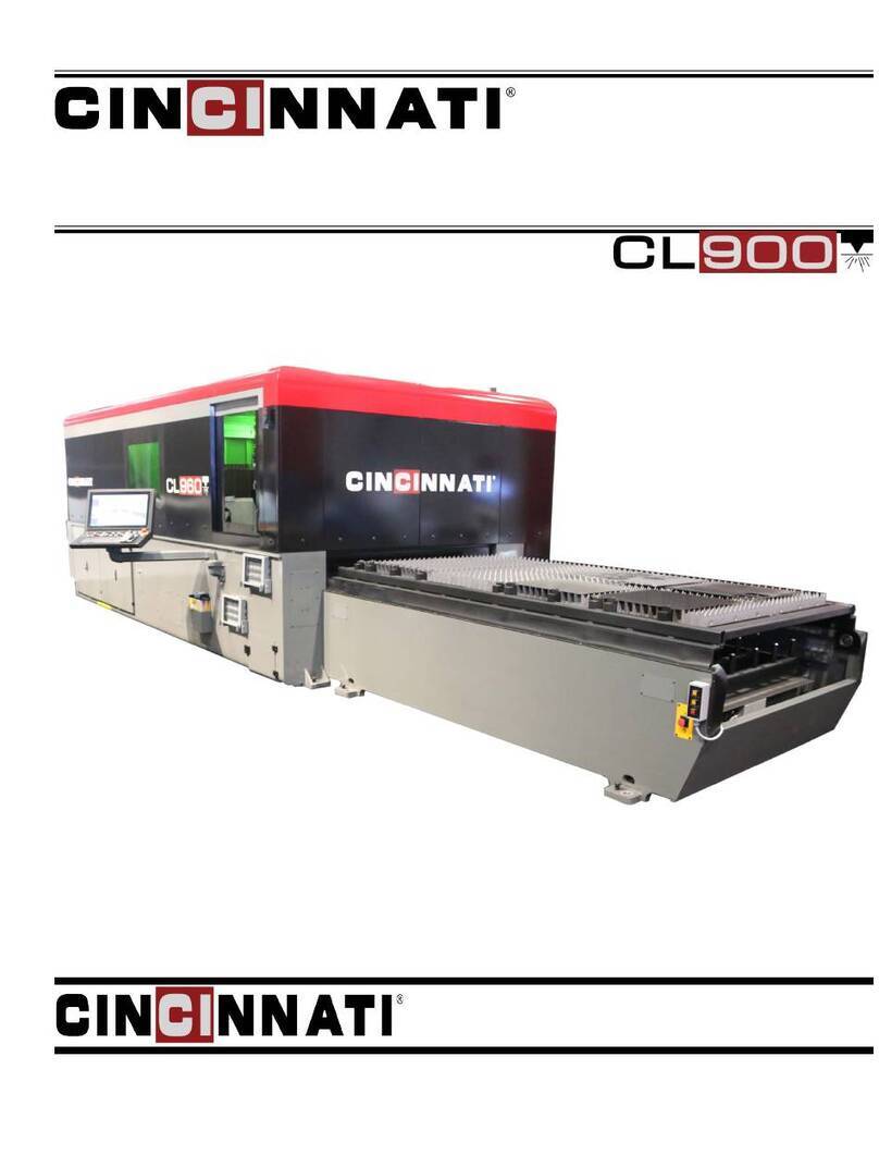 Cincinnati CL-900 Series Use and care manual