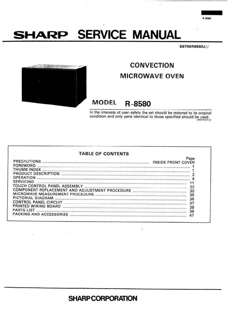 Sharp R-8580 User manual Sharp R-8580 User manual