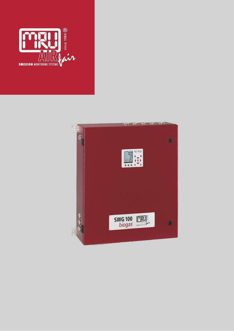 mru SWG100 BIOGAS user manual