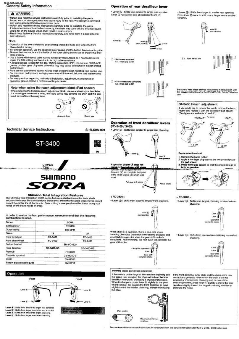 Shimano SORA ST-3400 User manual