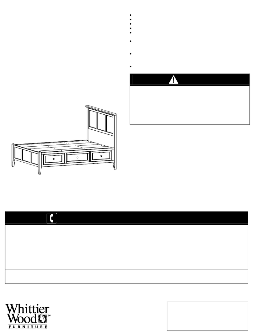 Whittier Wood Furniture McKenzie Cal-King Storage Bed 1333AFGACc Assembly instructions