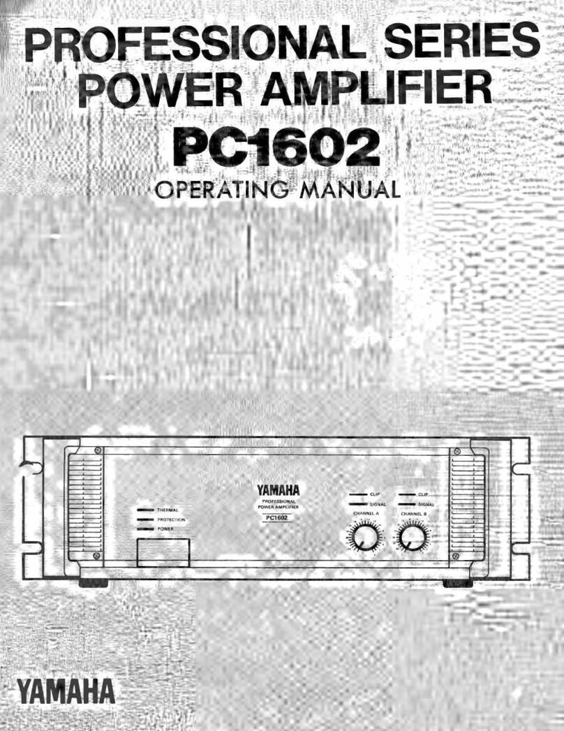 Yamaha PC1602 User manual Yamaha PC1602 User manual