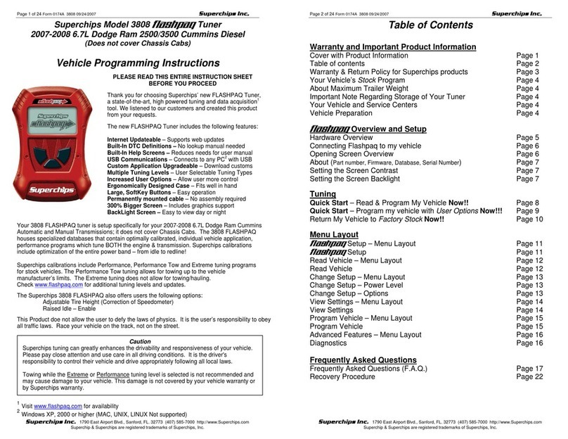 Superchips flashpaq 3808 Installation manual Superchips flashpaq 3808 Installation manual