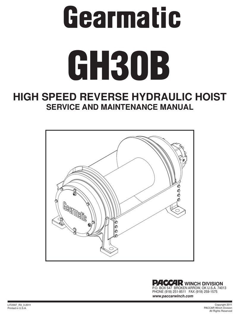 Paccar Winch Gearmatic GH30B Service and maintenance manual Paccar Winch Gearmatic GH30B Service and maintenance manual