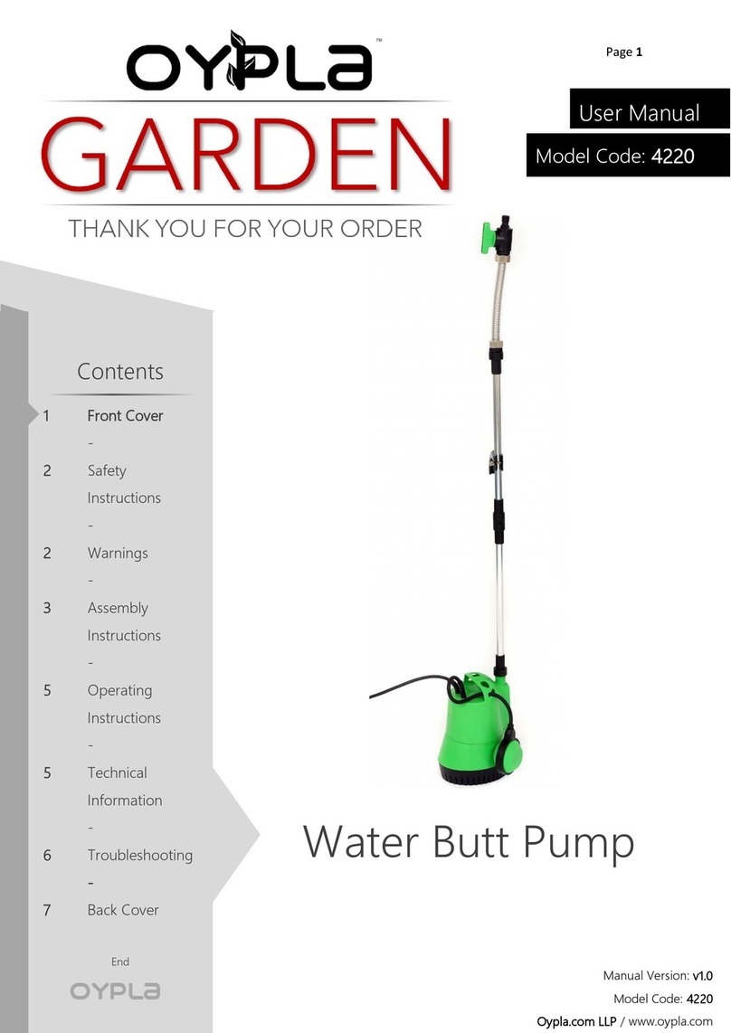 Oypla GARDEN 4220 user manual