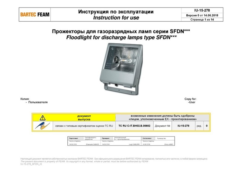 Bartec FEAM SFDN Series Instructions for use