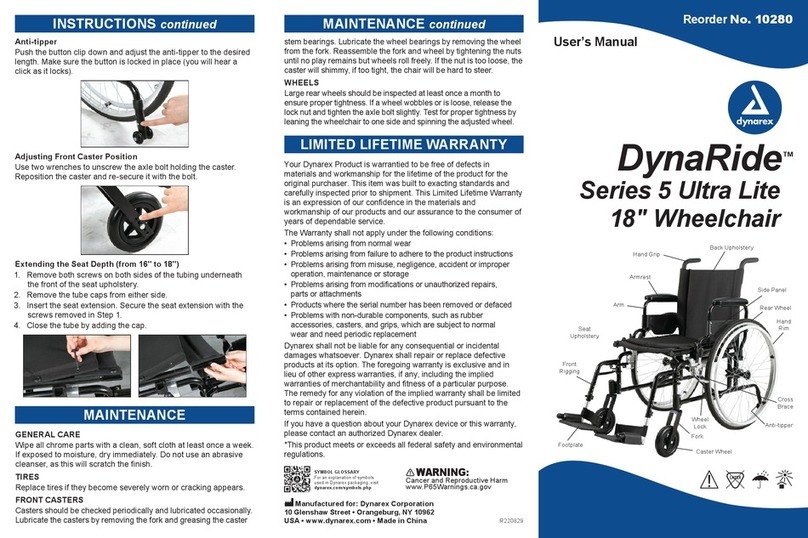 dynarex DynaRide 5 Ultra Lite Series User manual