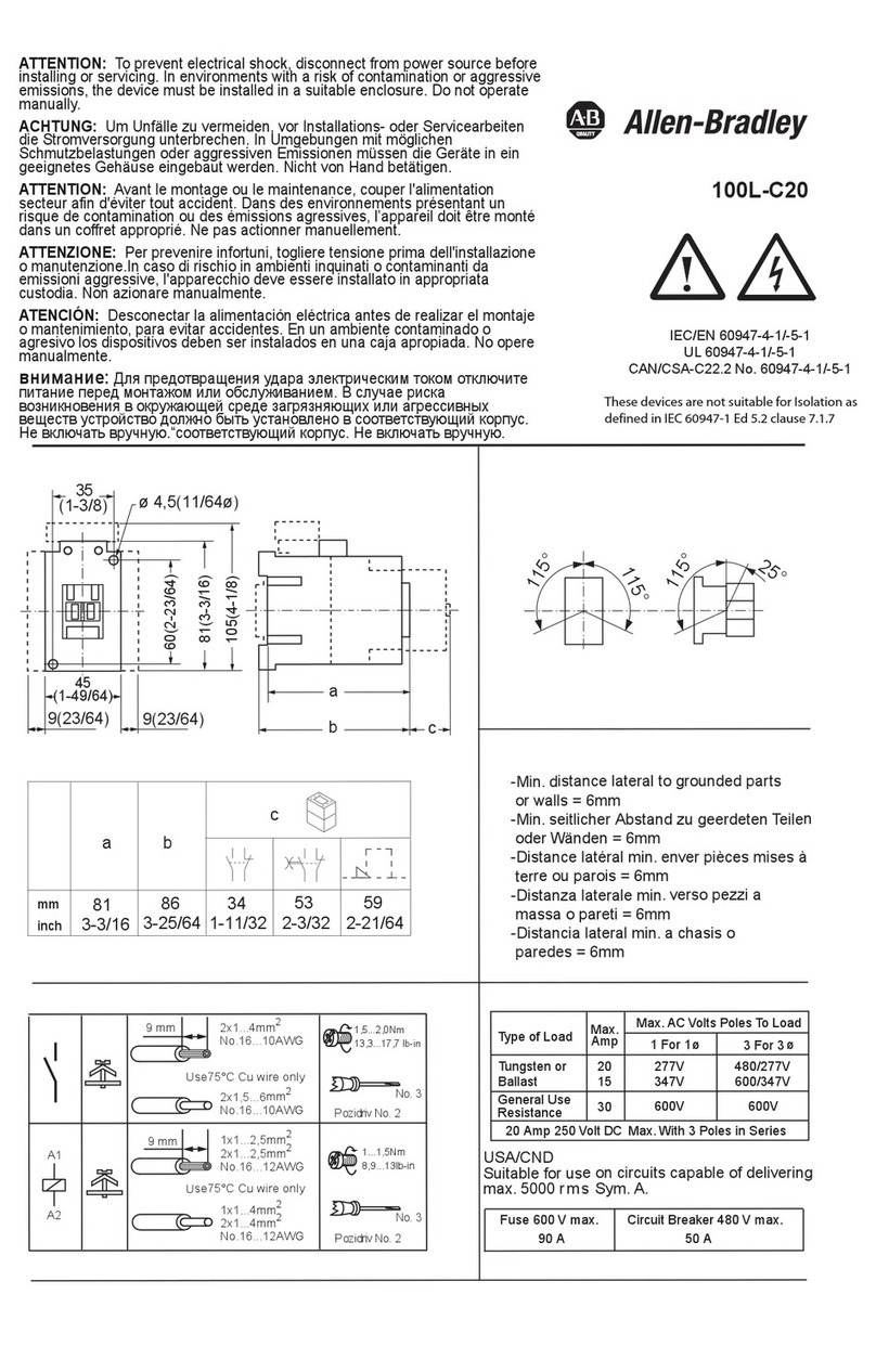 Allen-Bradley 100L-C20 quick start guide Allen-Bradley 100L-C20 quick start guide